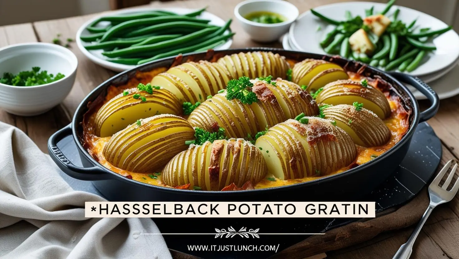 Hasselback potato gratin