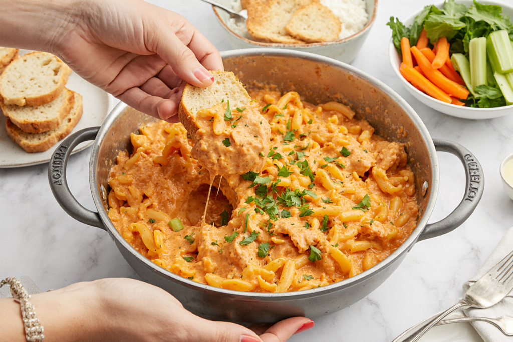 Buffalo chicken mac and cheese recipe