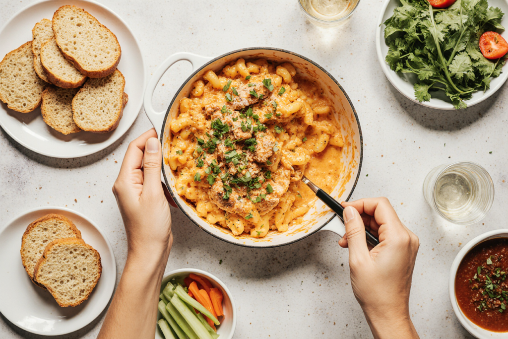 Buffalo chicken mac and cheese recipe